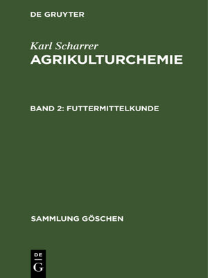 cover image of Futtermittelkunde
